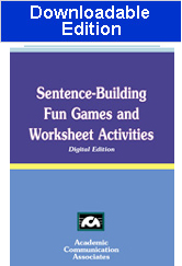 Sentence-Building Fun Games and Worksheet Activities (Downloadable Product) -NEW